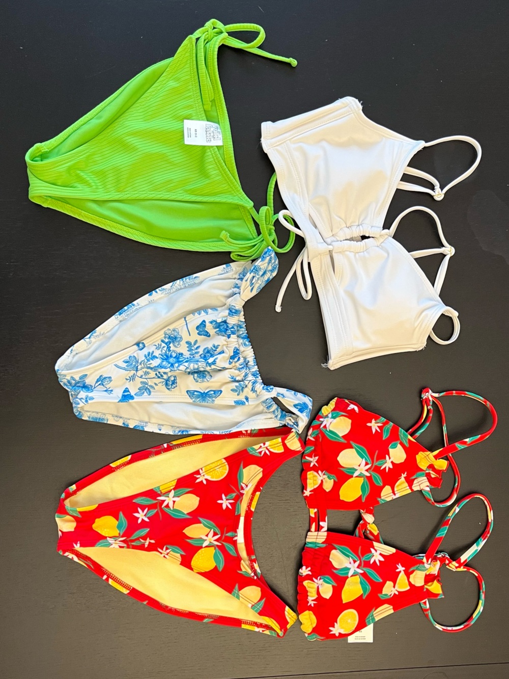 wild fable Green, White, Blue, Red Floral Bikini Mix